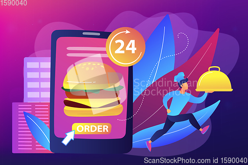 Image of Food delivery service concept vector illustration.