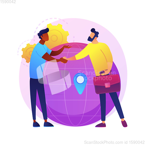 Image of International business cooperation vector concept metaphor