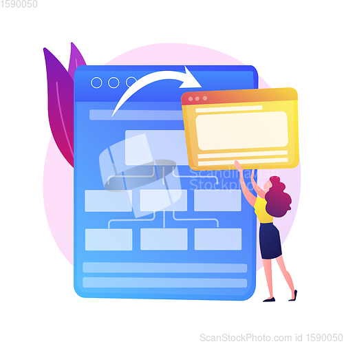 Image of Cloud computing service, web hosting vector concept metaphor.