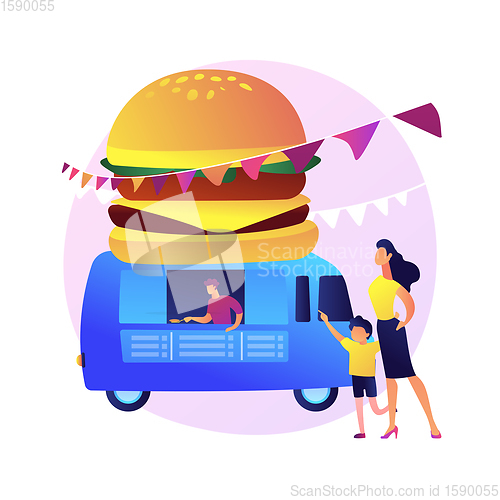 Image of Food truck vector concept metaphor