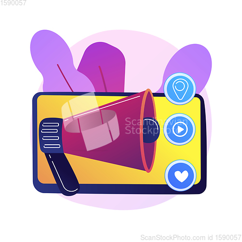 Image of Social media notification vector concept metaphor.