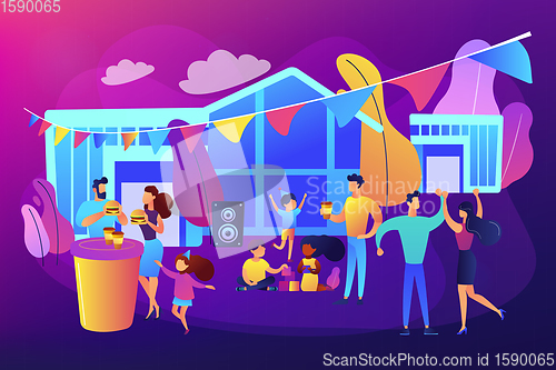 Image of Street party concept vector illustration