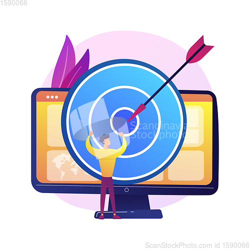 Image of Focus group business research vector concept metaphor.