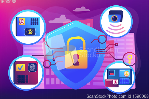 Image of Access control system concept vector illustration