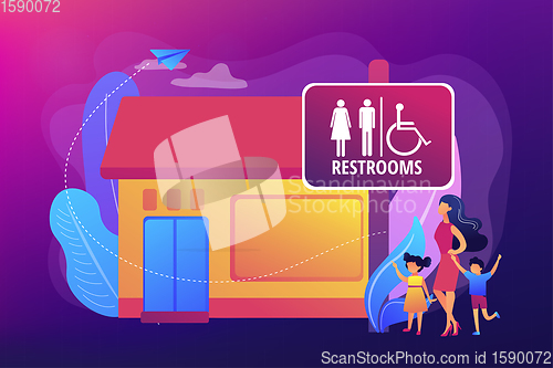 Image of Public restroomsconcept vector illustration