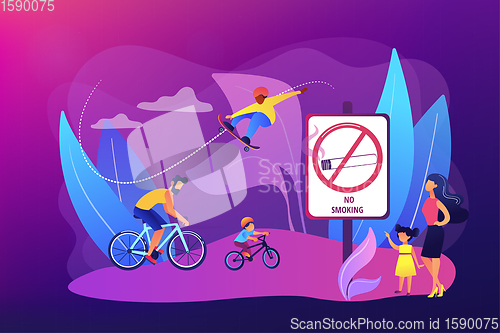 Image of Smoke free zone concept vector illustration