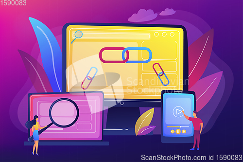 Image of Cross platform development flat vector illustration