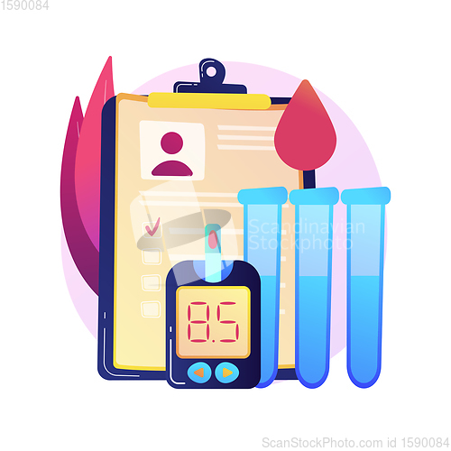 Image of Blood analysis vector concept metaphor