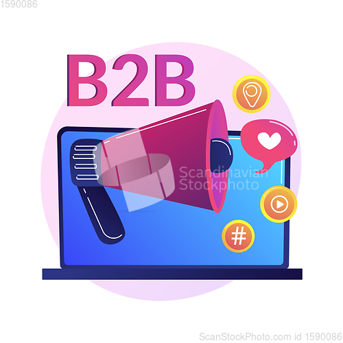 Image of B2B marketing vector concept metaphor