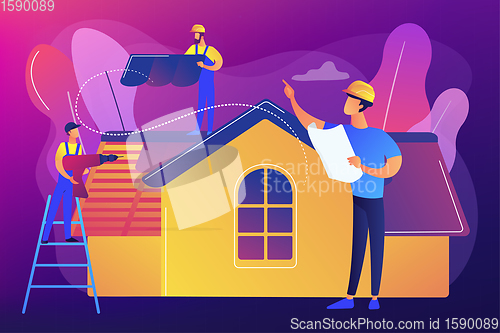 Image of Roofing services concept vector illustration