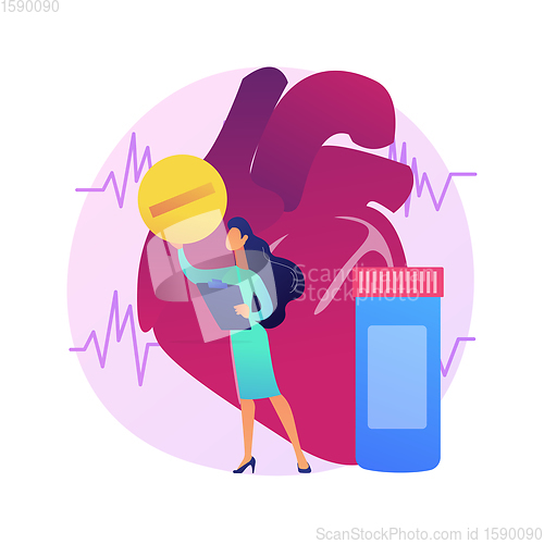 Image of Pills for heart vector concept metaphor