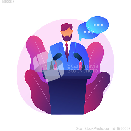 Image of Business conference, corporate presentation vector concept metaphor.