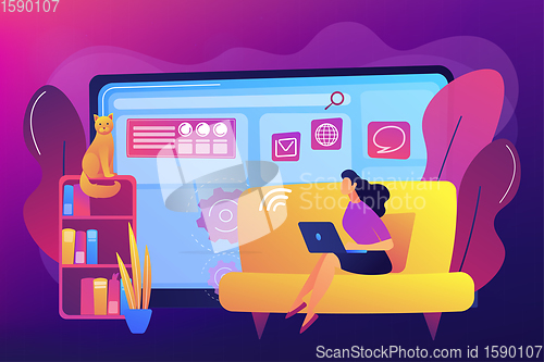 Image of Freelance work concept vector illustration