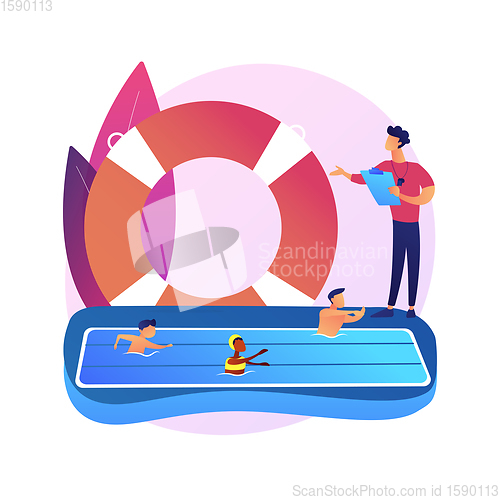 Image of Swimming classes vector concept metaphor