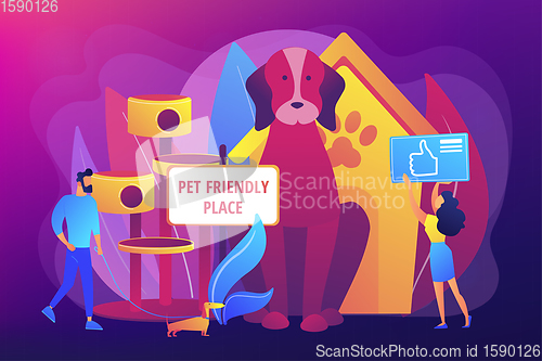 Image of Pet friendly place concept vector illustration