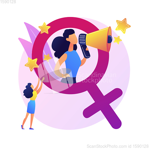 Image of Feminism vector concept metaphor