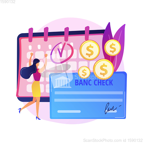 Image of Bank check vector concept metaphor