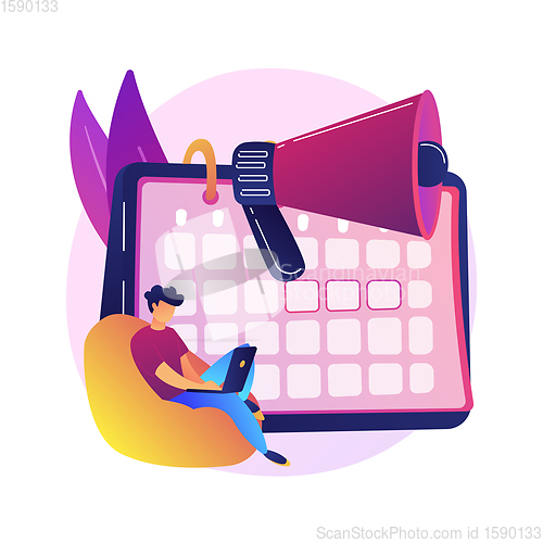 Image of Event calendar notification vector concept metaphor.