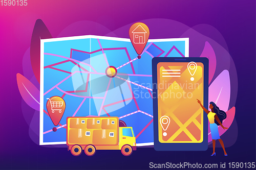 Image of Delivery point concept vector illustration