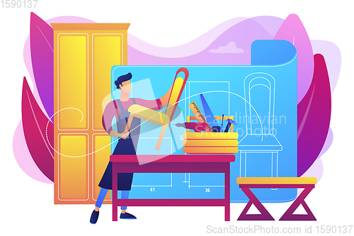 Image of Custom furniture concept vector illustration