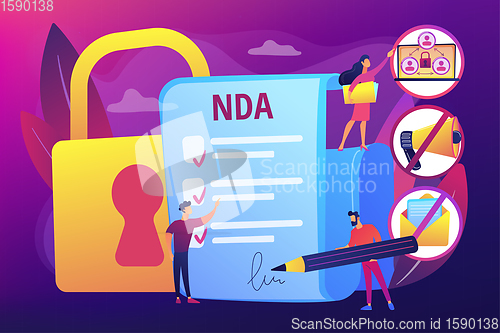 Image of Nondisclosure agreement concept vector illustration