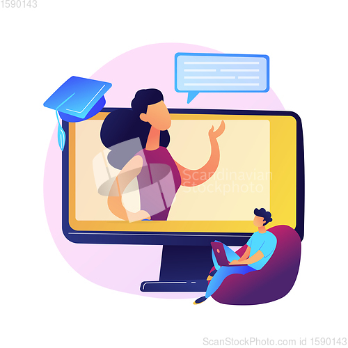 Image of Online workshop vector concept metaphor