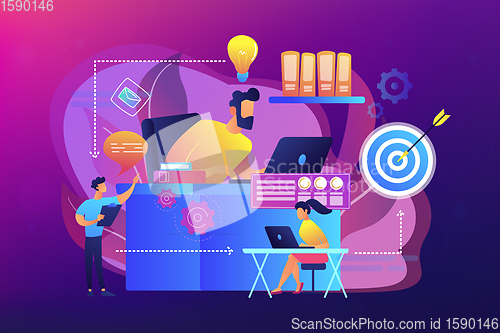 Image of Workflow concept vector illustration.