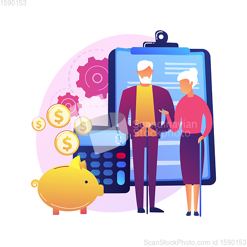 Image of Retirement preparation vector concept metaphor