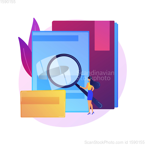 Image of Online archive vector concept metaphor.