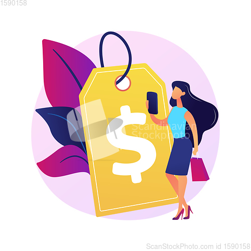 Image of Profitable pricing strategy vector concept metaphor