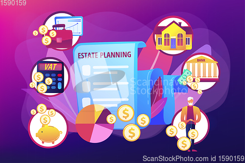 Image of Estate planning concept vector illustration