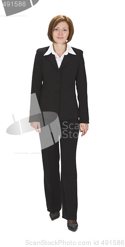 Image of Businesswoman walking