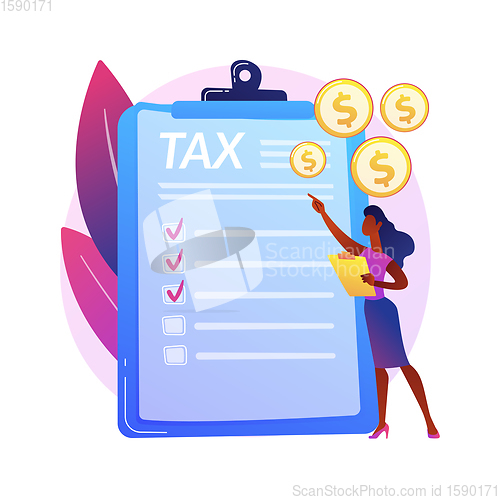 Image of Paying taxes vector concept metaphor