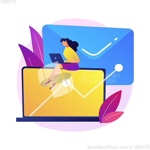 Image of Newsletter profitable promotional campaign vector concept metaphor.