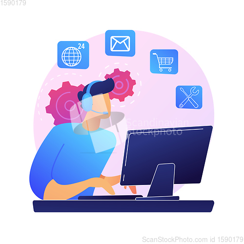 Image of Tech support vector concept metaphor