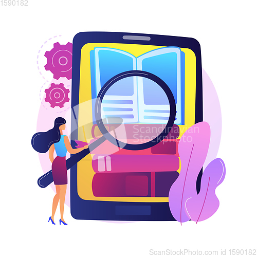 Image of Ebooks collection vector concept metaphor.