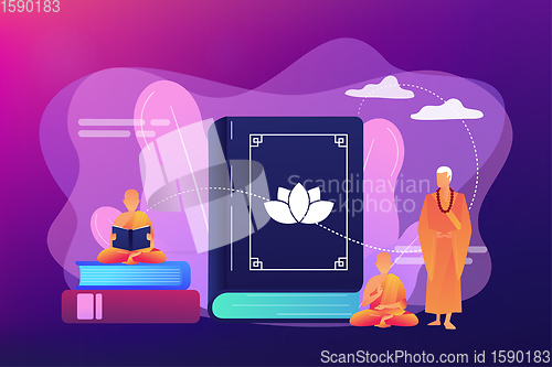 Image of Buddhism concept vector illustration.