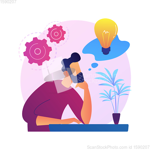 Image of Innovative thinking vector concept metaphor