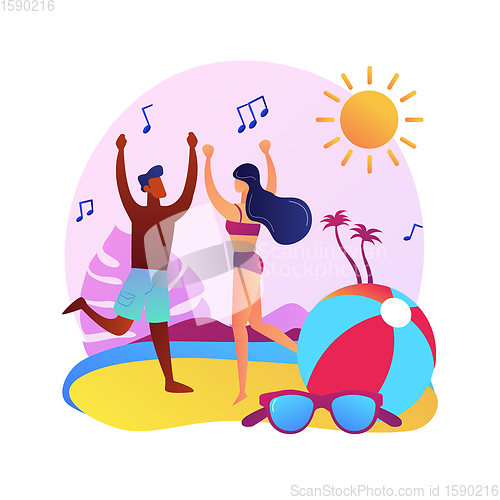 Image of Beach party vector concept metaphor