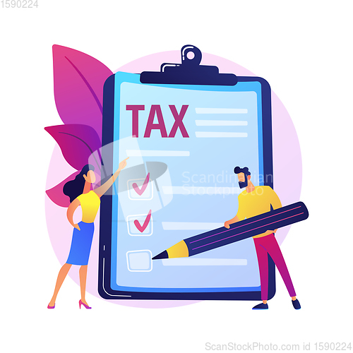 Image of Tax form vector concept metaphor