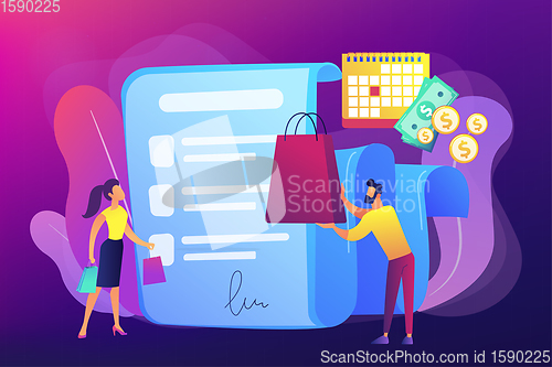 Image of Seasonal sale, shopping event flat vector illustration
