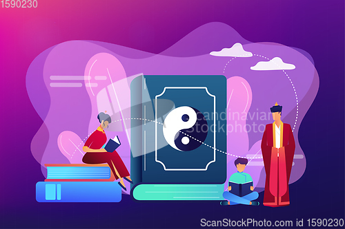 Image of Taoism concept vector illustration.