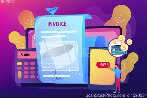 Image of Payment system, e banking flat vector illustration