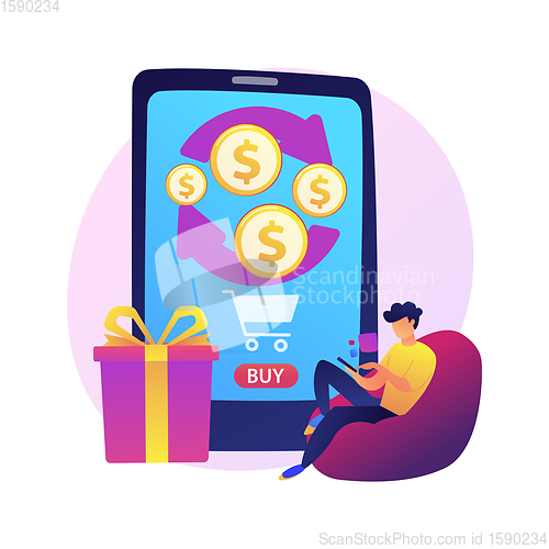 Image of Mobile banking vector concept metaphor