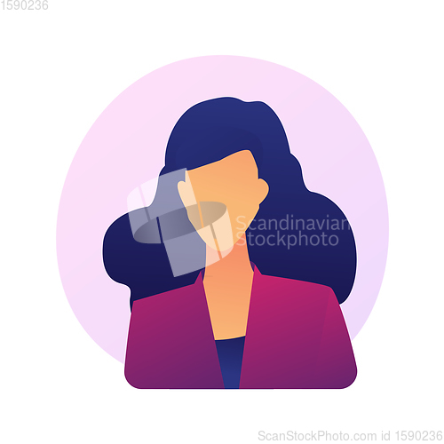 Image of Young woman passport photo vector concept metaphor