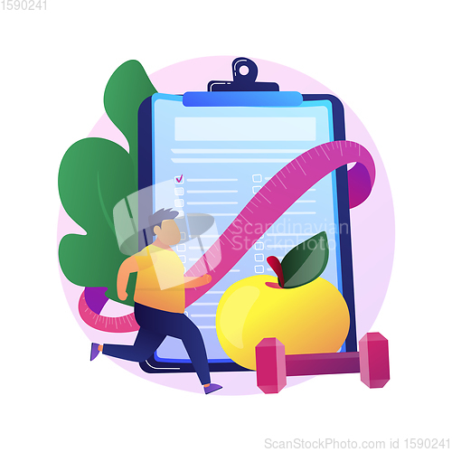 Image of Workout plan vector concept metaphor