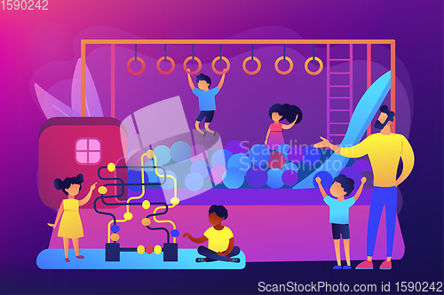 Image of Playroom for kids concept vector illustration