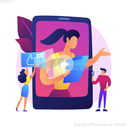 Image of Vlogging lifestyle vector concept metaphor