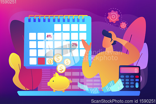 Image of Investment strategy planning flat vector illustration