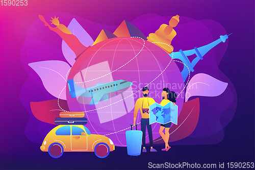 Image of Global travelling concept vector illustration.